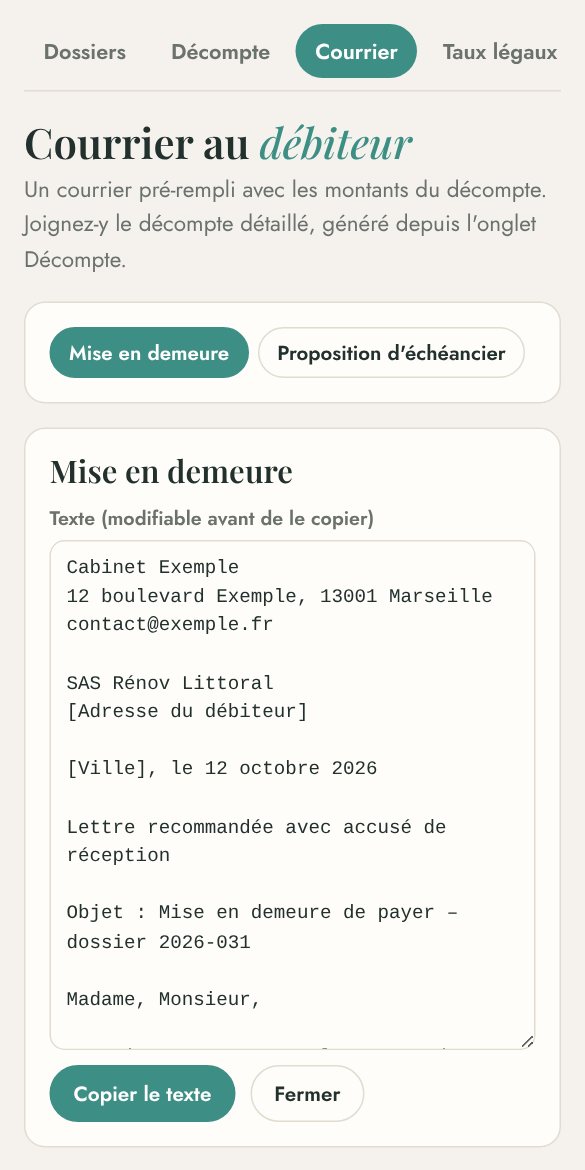Le courrier pré-rempli